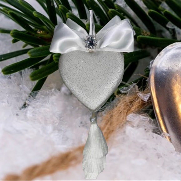 Valentine's Day Heart Butterfly Ornament| Rhinestone Holiday Gift, Mothers Day - Picture 4 of 16